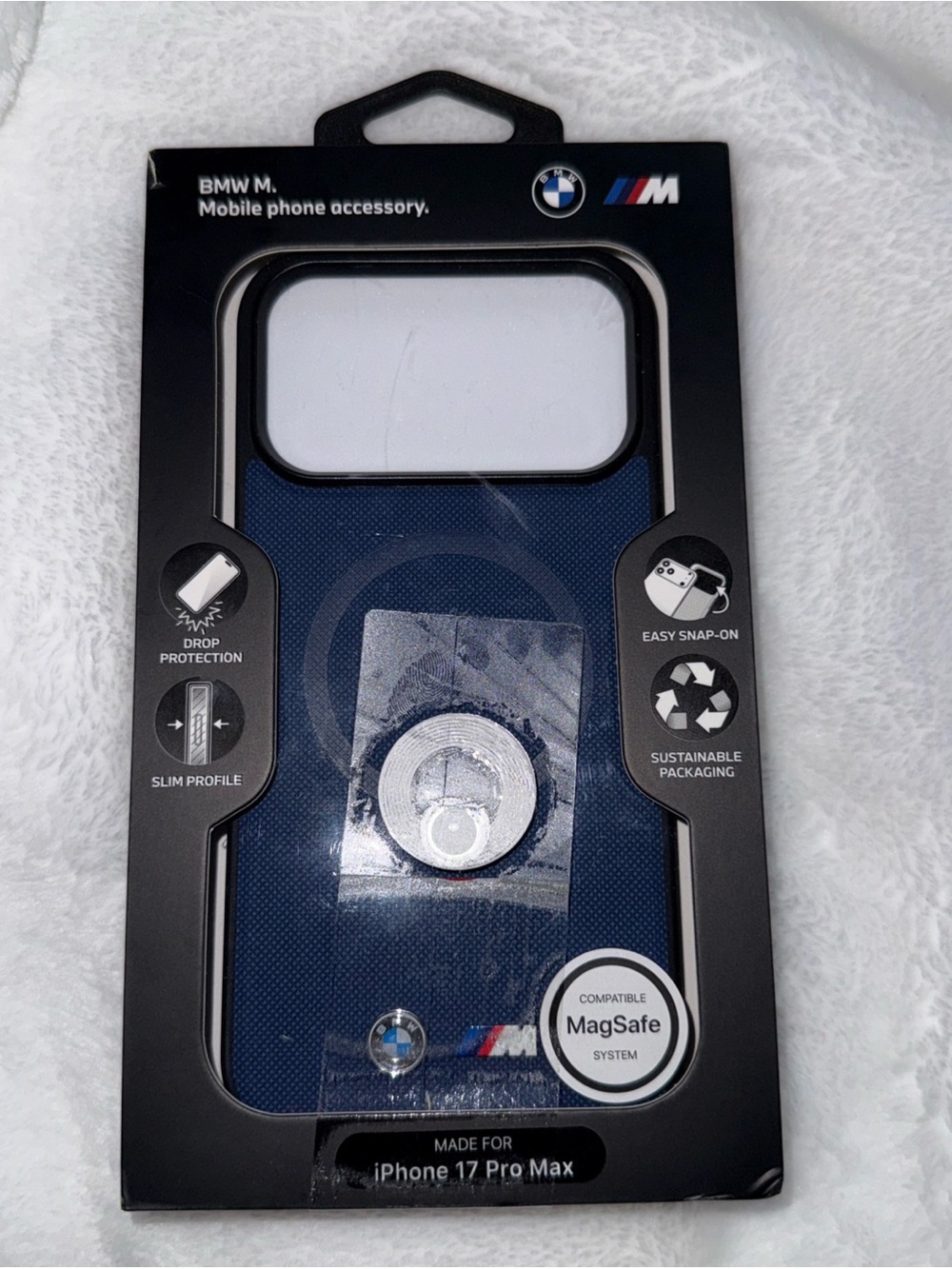BMW M Blue MagSafe iPhone 17 Pro Max Case with M Badge
